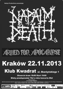 PLAKAT B1 NAPALM DEATH i HAMMERCULT