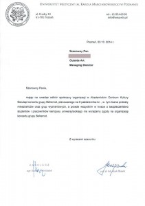 pismo rektora